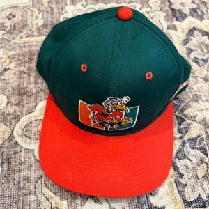 Miami Hurricanes Starter Vtg SEC Fitted Sports Hat Baseball Cap sz 7 3/8